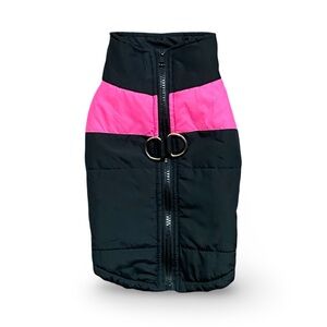 Dog Pink & Black Quilted Padded Puffer Vest/Coat for winter’s chilly weather